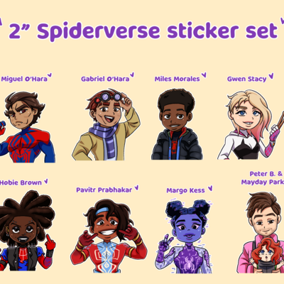 Spiderverse stickers