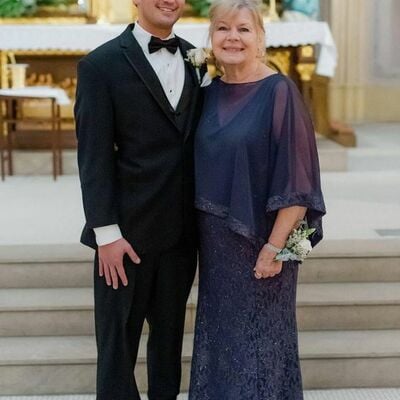 Plus size sheath navy blue lace mother of the bride/groom dresses formal gown