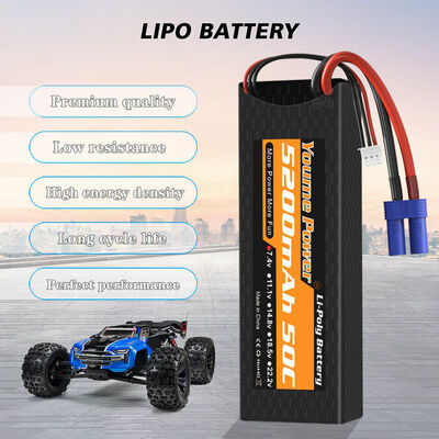 Youme power 2s 7.4v 5200mah 50c lipo hardcase battery pack