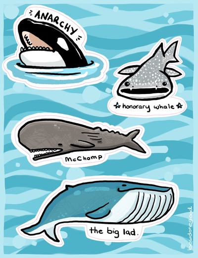 Whales Sticker Sheet
