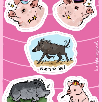 Piggy sticker sheet - Thumbnail 4