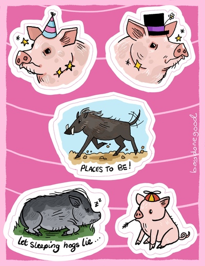 Piggy Sticker Sheet