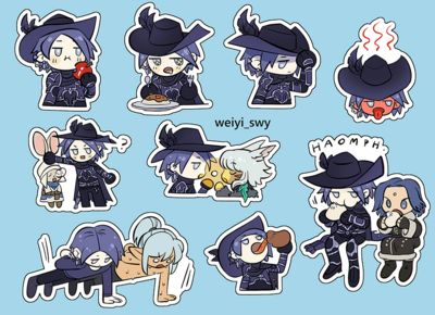 [IN STOCK] FFXIV Zero and Friends 5"x7" Vinyl Sticker Sheet