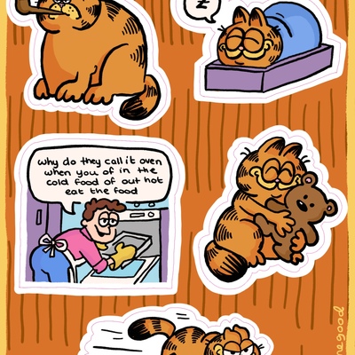 Garf sticker sheet