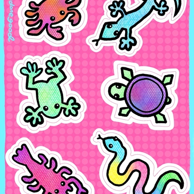 Sand animals sticker sheet