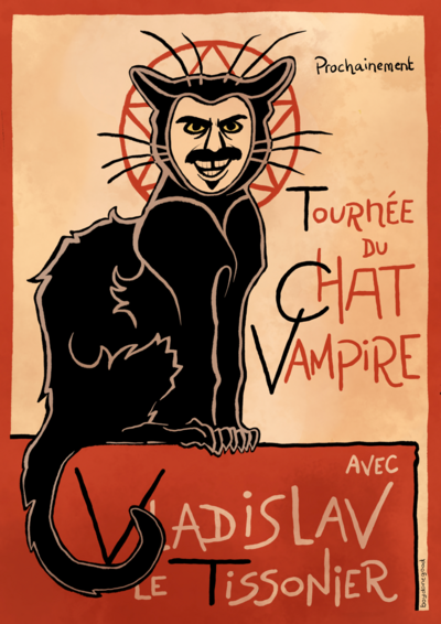 Chat Vampire A4 Poster