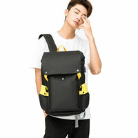 Contrast Color Cover Waterproof Anti-theft USB Interface School Laptop Bag Work College Backpack Daypack Student Rucksack For Boy  - Thumbnail 4