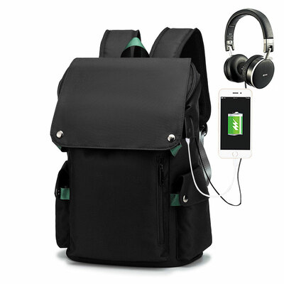 Contrast color cover waterproof anti-theft usb interface school laptop bag work college backpack daypack student rucksack for boy 