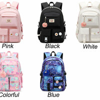 Leisure Multi Pockets Galaxy Junior High School Students Bags College 15.6 Inch Waterproof Computer Backpack Large-capacity Rucksack  - Thumbnail 6