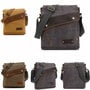 Retro Thick Canvas Leather Cover Crossbody Bag Satchel Bags Tote Messenger Bag For Men Women Large Capacity Shoulder Bags -2