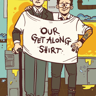 Newt and hermann a4 poster