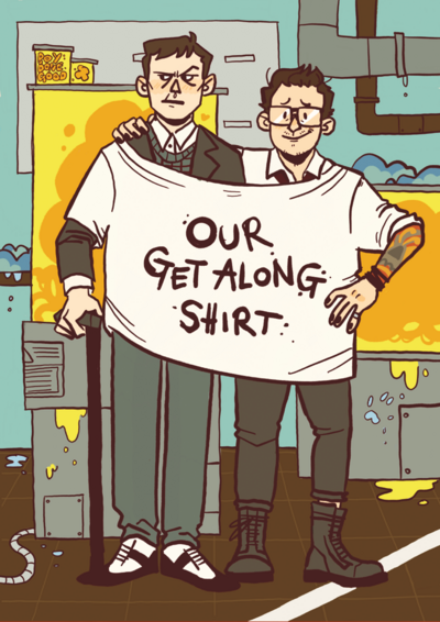 Newt and Hermann A4 Poster