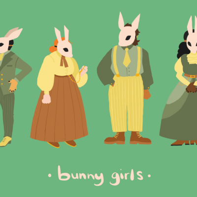 Original a4 poster - bunny girls