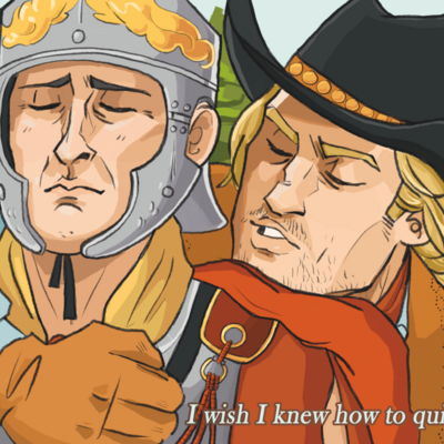 Jed and octavius a4 poster