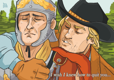 Jed and Octavius A4 Poster