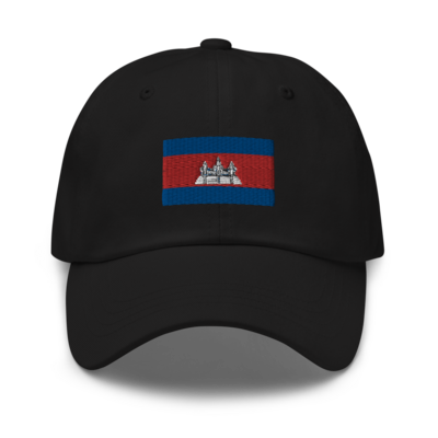 Scaled up khmer flag dad hat