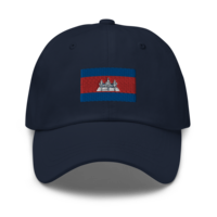 Scaled Up Khmer Flag Dad Hat - Thumbnail 1