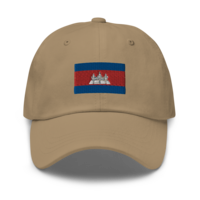 Scaled Up Khmer Flag Dad Hat - Thumbnail 6