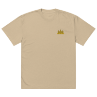 Embroidered Golden Angkor Wat Oversized faded t-shirt - Thumbnail 2