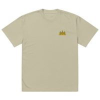 Embroidered Golden Angkor Wat Oversized faded t-shirt - Thumbnail 4