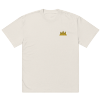 Embroidered Golden Angkor Wat Oversized faded t-shirt - Thumbnail 6