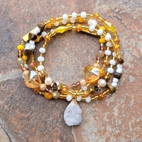 QUEEN NANDI 👑🍯✨️ GLOW IN THE DARK CRYSTAL & GEMSTONE HANDMADE WAIST BEADS BY Nubian Collection Artwear 🎨  - Thumbnail 4