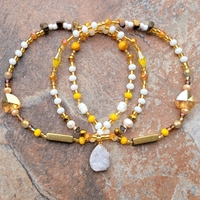 QUEEN NANDI 👑🍯✨️ GLOW IN THE DARK CRYSTAL & GEMSTONE HANDMADE WAIST BEADS BY Nubian Collection Artwear 🎨  - Thumbnail 1