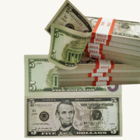 Prop Money 200 Pieces X ( $100+$50+ $20+ $10 +$5 +$1) 6 Kinds for Pranks  Double sided fake bills - Thumbnail 5