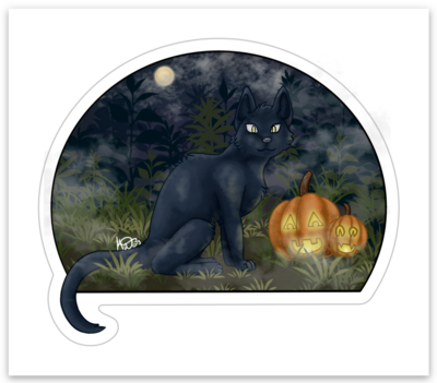 Spooky Cat Sticker