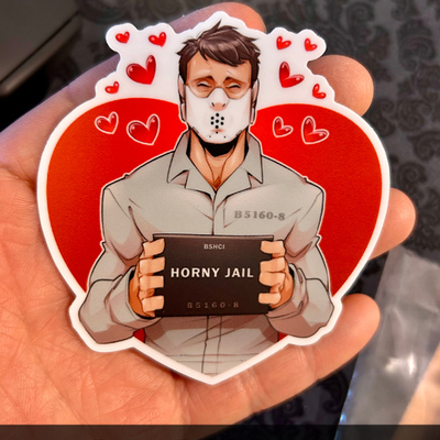 H*rny jail 3" decal