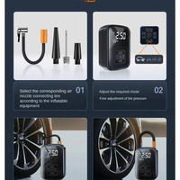 Wireless Air Compressor Electric Tire Inflator Pump for Motorcycle Bicycle Boat ... - Thumbnail 9