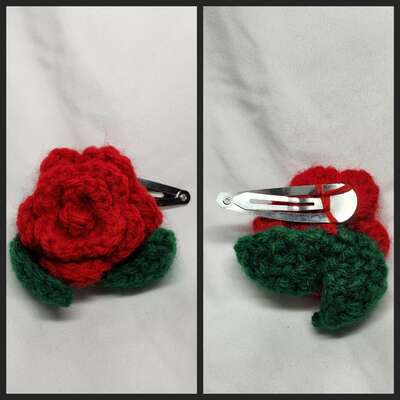 Rose barrette