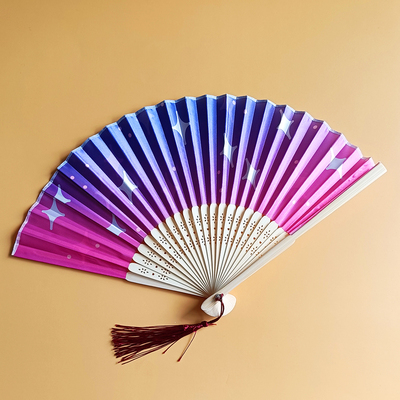 Purple night sky fan