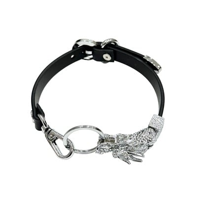 Lóng choker ( black + silver )