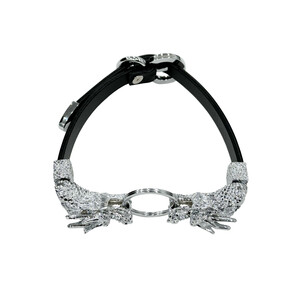 ☆NASTY FANCY CLUB☆ DUAL CHAMBERS NECKLACE T BLACK F25QB097 NK-Butterfly Choker w/Black Gem – ShirtsNThingsAZ