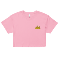 Golden Angkor Wat Embroidered Womens crop top - Thumbnail 1