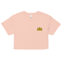 Golden Angkor Wat Embroidered Womens crop top - Thumbnail 2