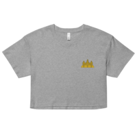 Golden Angkor Wat Embroidered Womens crop top - Thumbnail 3
