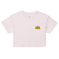 Golden Angkor Wat Embroidered Womens crop top - Thumbnail 4
