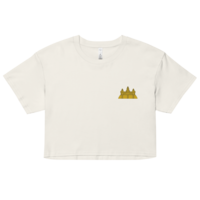 Golden Angkor Wat Embroidered Womens crop top - Thumbnail 5