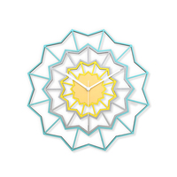 Chevron Nordic - handmade dodecagonal wall clock with filigree design - Thumbnail 1