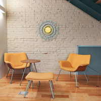 Chevron Nordic - handmade dodecagonal wall clock with filigree design - Thumbnail 3