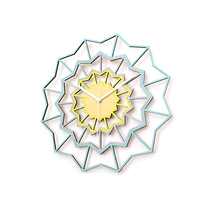 Chevron Nordic - handmade dodecagonal wall clock with filigree design - Thumbnail 4