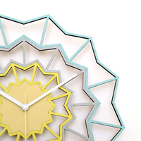 Chevron Nordic - handmade dodecagonal wall clock with filigree design - Thumbnail 6