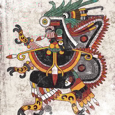 Itzpapalotl art print