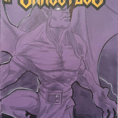 Gargoyles 1 sketch cover original art (front/back)