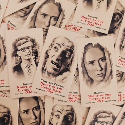 Night of the Living Dead - Three (3) Piece Custom Horror Movie Vintage Trading Card Set