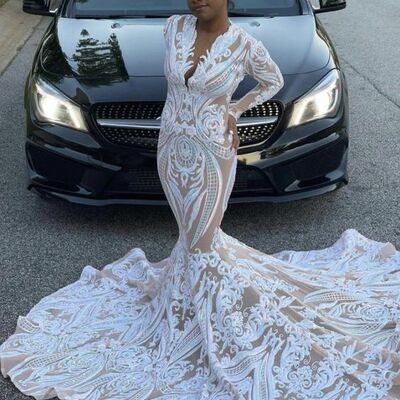 Champagne and lace african girl prom dress formal gown party dress 