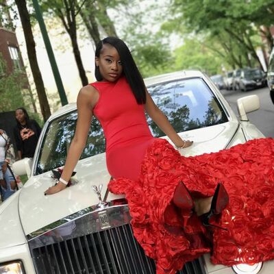 Red lace appliques african girl prom dress formal gown party dress 