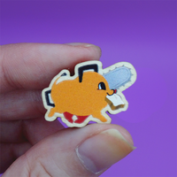 Pochita Bread Wooden Pin - Thumbnail 2